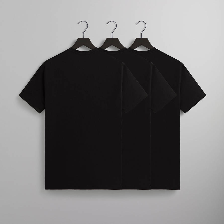 Black Men Kith 3-Pack Undershirt T-Shirt | 4253-HXNIK