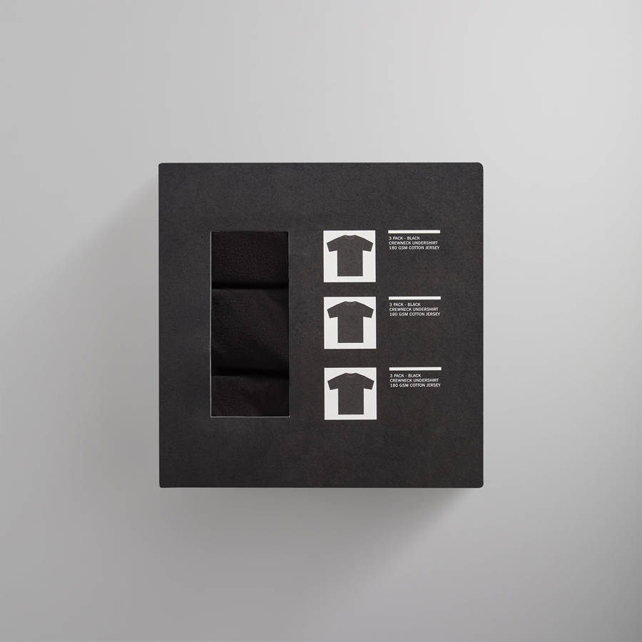 Black Men Kith 3-Pack Undershirt T-Shirt | 4253-HXNIK