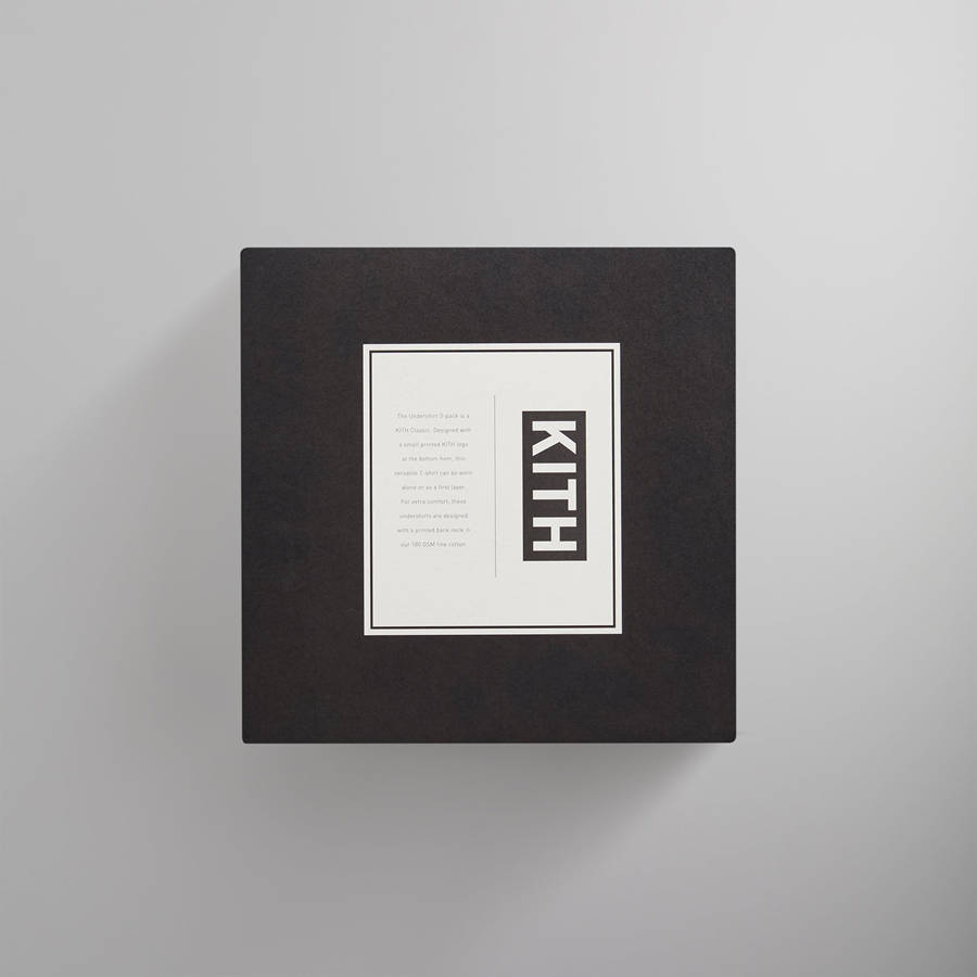 Black Men Kith 3-Pack Undershirt T-Shirt | 4253-HXNIK