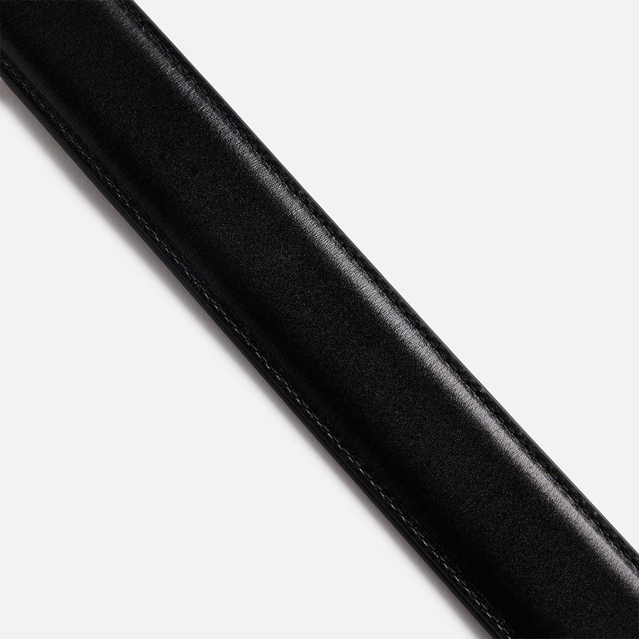 Black Men Kith Anderson's Stitched Trimmed Semi Formal Leather Belts | 5093-ODRJA