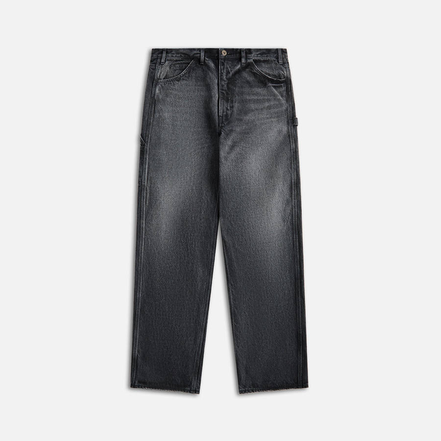 Black Men Kith Auralee Selvedge Faded Heavy Denim Painter Jeans | 9167-JPOKN
