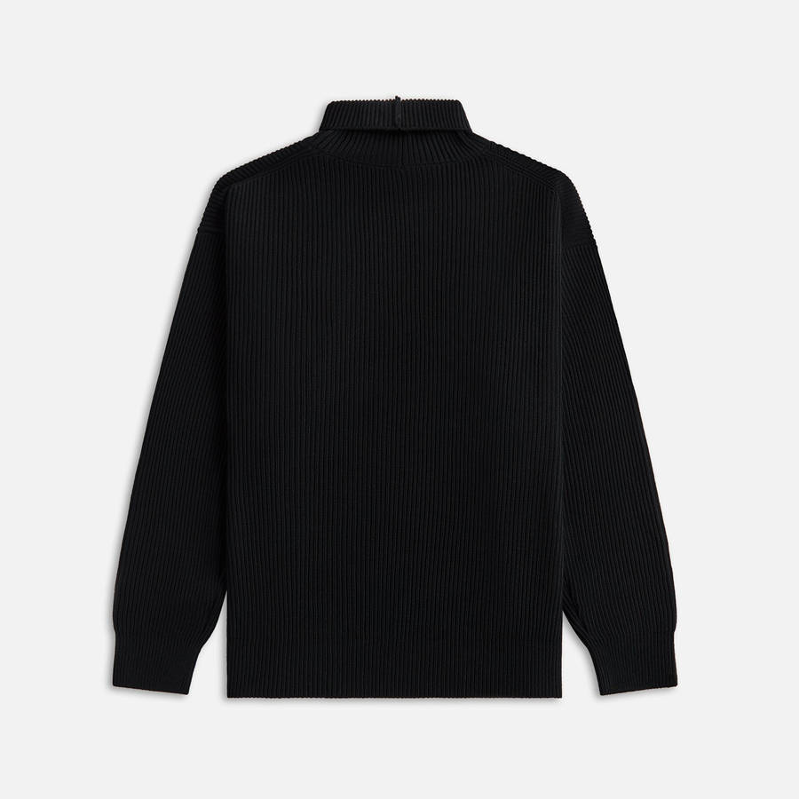 Black Men Kith Auralee Super Fine Wool Rib Knit Turtleneck Shirts | 8079-DFVQO