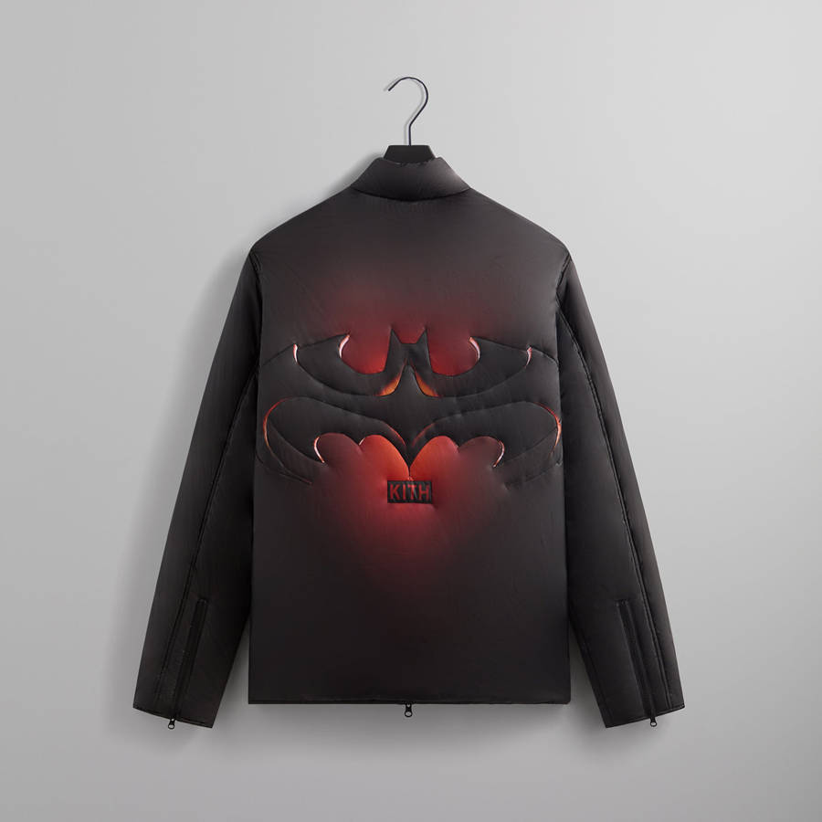 Black Men Kith Batman | Brixton Quilted Puffed Jackets | 9681-CHQSJ