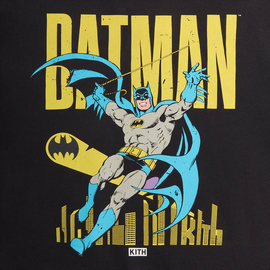 Black Men Kith Batman | Classic Vintage Nelson Hoodie Sweatshirts | 6584-FPCTS