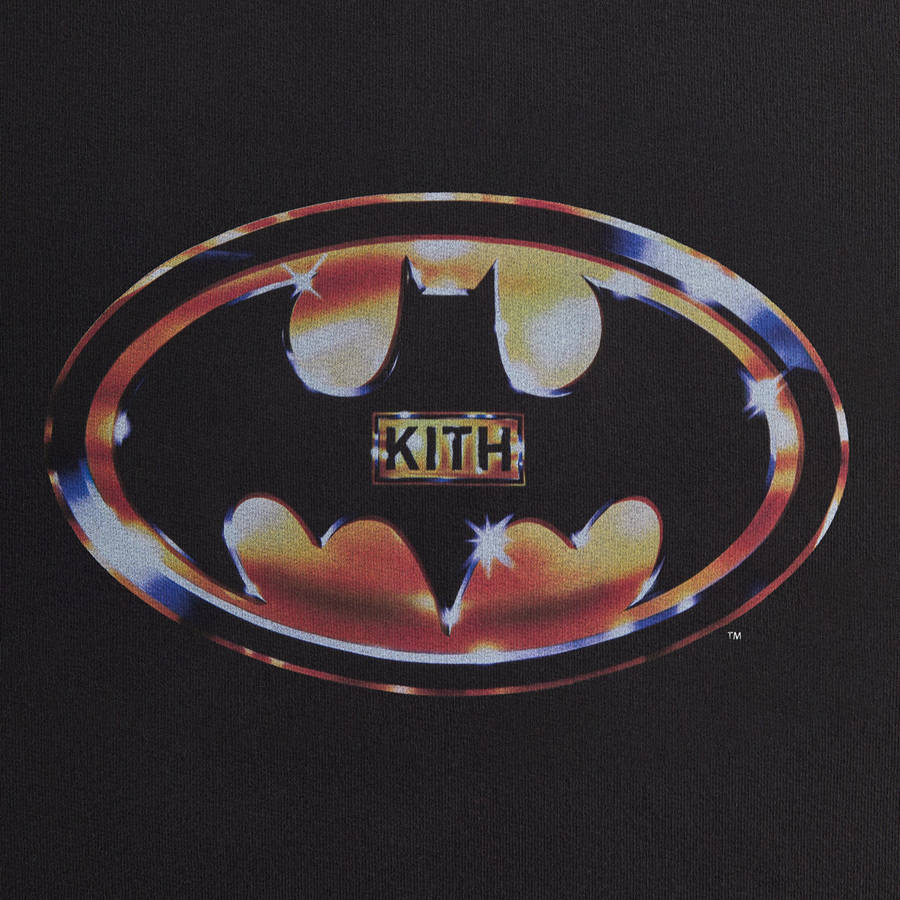 Black Men Kith Batman | Logo Vintage Nelson Crewneck Sweatshirts | 1095-DCTBN