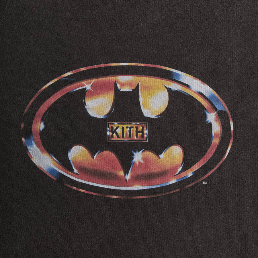 Black Men Kith Batman | Logo Vintage T-Shirt | 9084-YHPMG