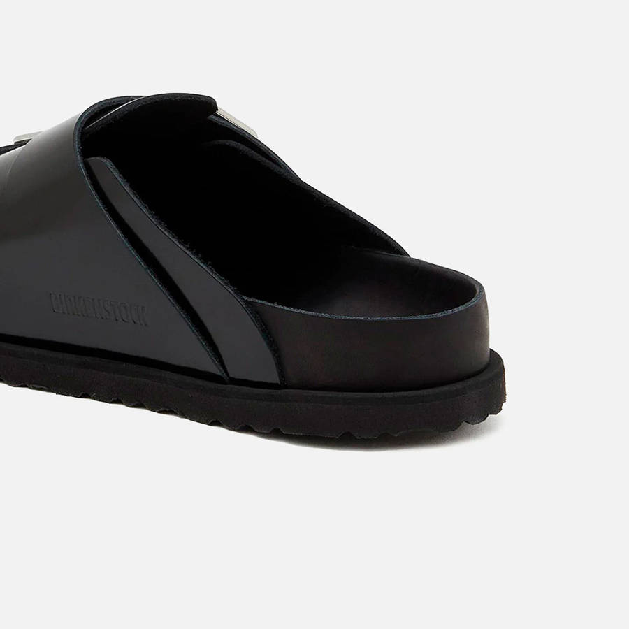 Black Men Kith Birkenstock 1774 222 West Shiny Leather Sandals | 2046-ZTFNE