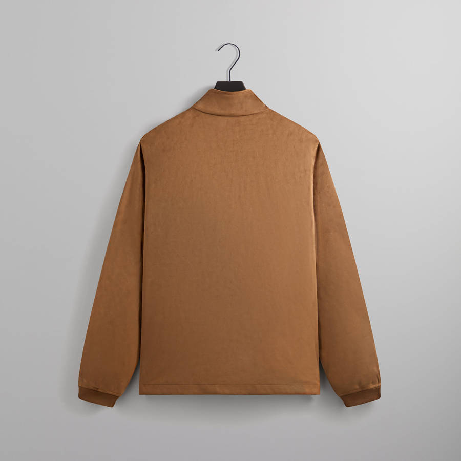 Black Men Kith Bonded Microsuede Ali Track Jackets | 9751-GWJKL