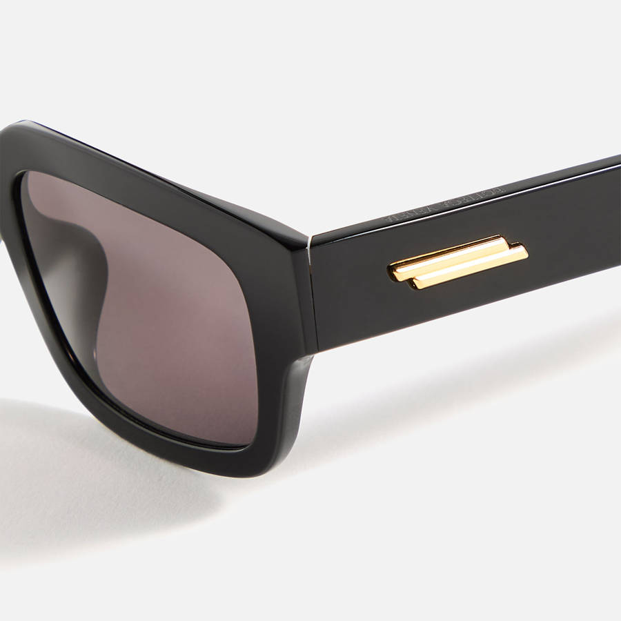 Black Men Kith Bottega Veneta Rectangular Frames Sunglasses | 2365-RBQDJ