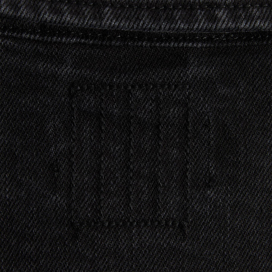 Black Men Kith Centre Denim Jackets | 2984-OEQZY