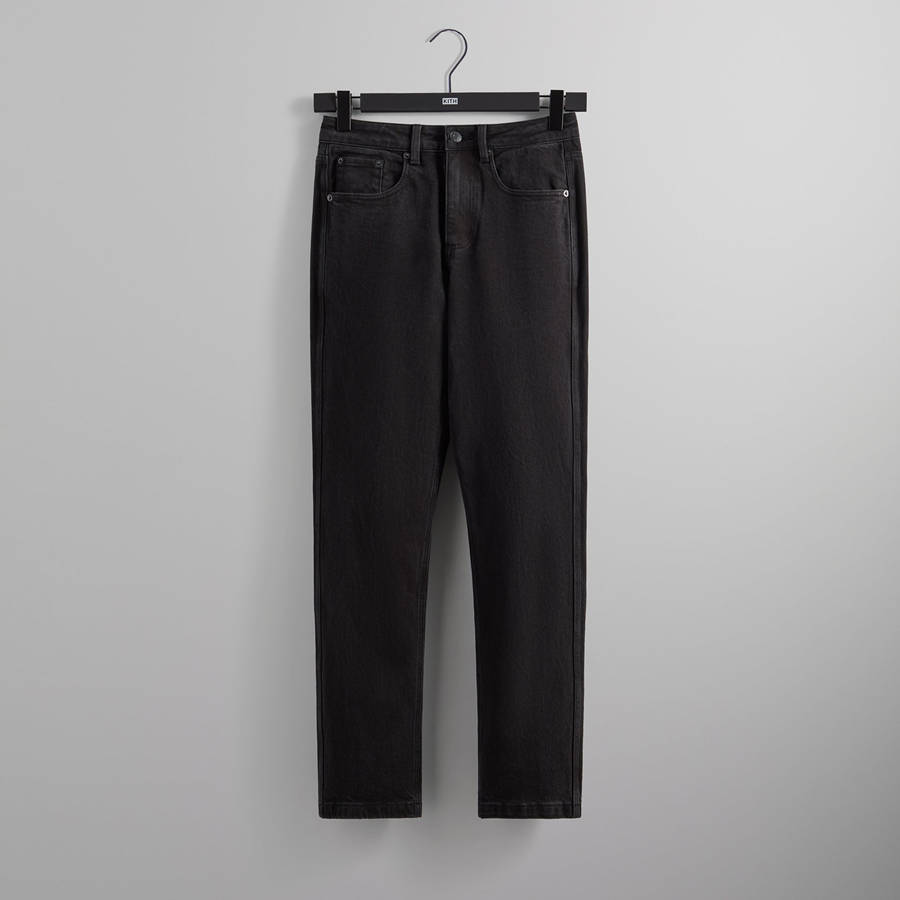 Black Men Kith Centre Straight Jeans | 4756-FXPGL