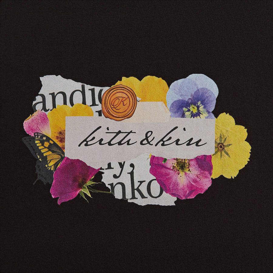 Black Men Kith Collage T-Shirt | 2791-REBLV