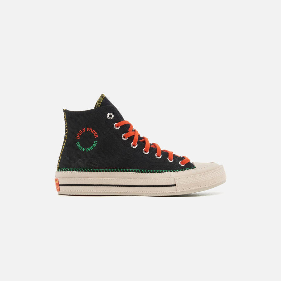 Black Men Kith Converse x Daily Paper Chuck 70 High Sneakers | 2781-TALVI