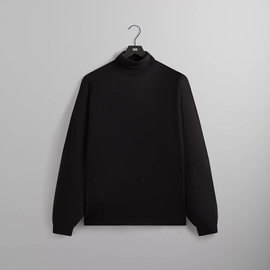 Black Men Kith Cortland Turtleneck Shirts | 6378-JXYZH
