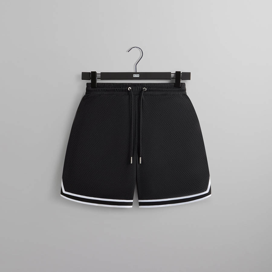 Black Men Kith Curtis Mesh Shorts | 1683-JFUQM