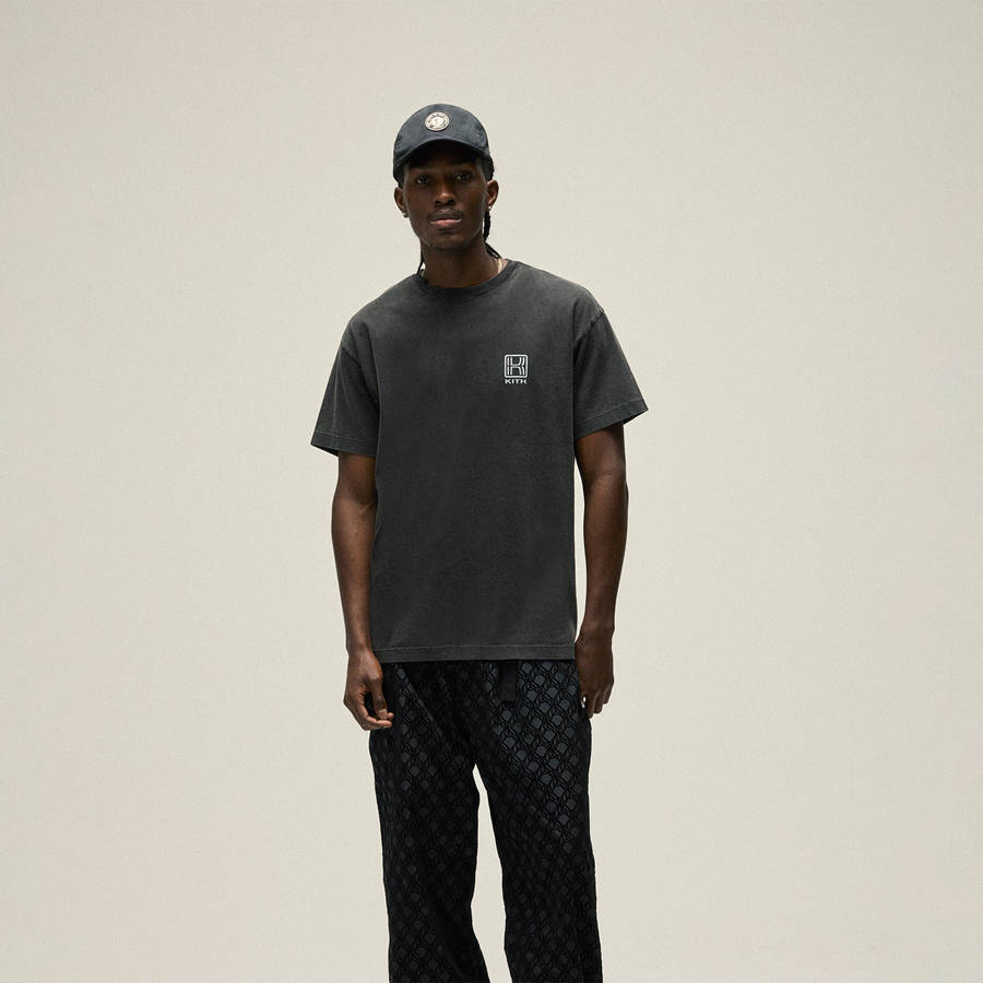 Black Men Kith Cycling Palette Vintage T-Shirt | 3450-MHDBZ