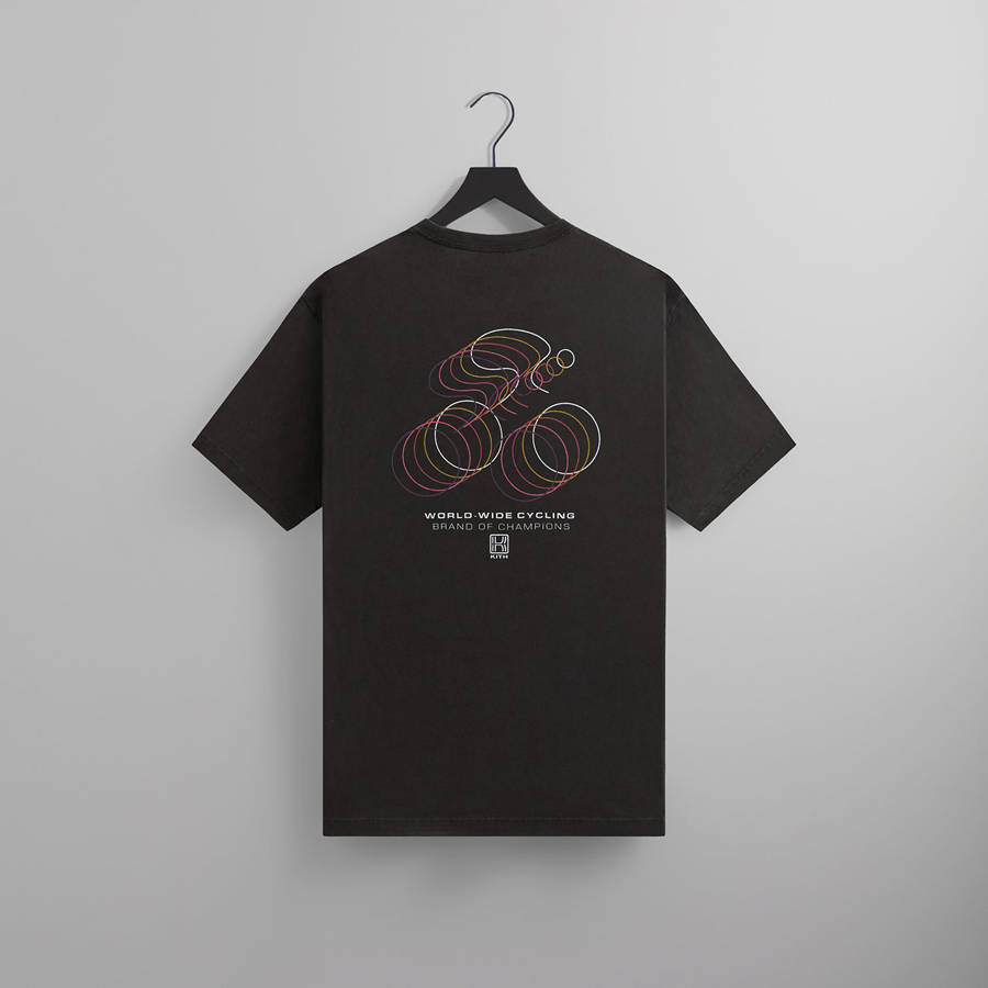 Black Men Kith Cycling Palette Vintage T-Shirt | 3450-MHDBZ