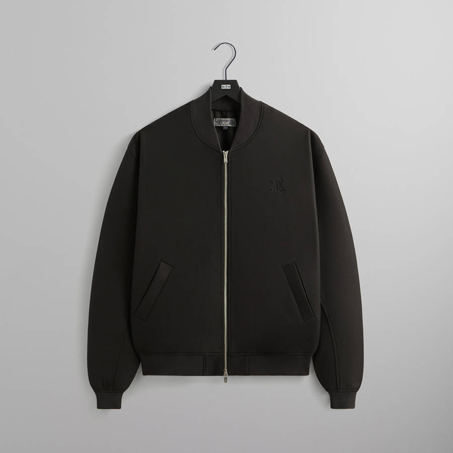 Black Men Kith Double Weave Avery Bomber Jackets | 8610-MAYJP