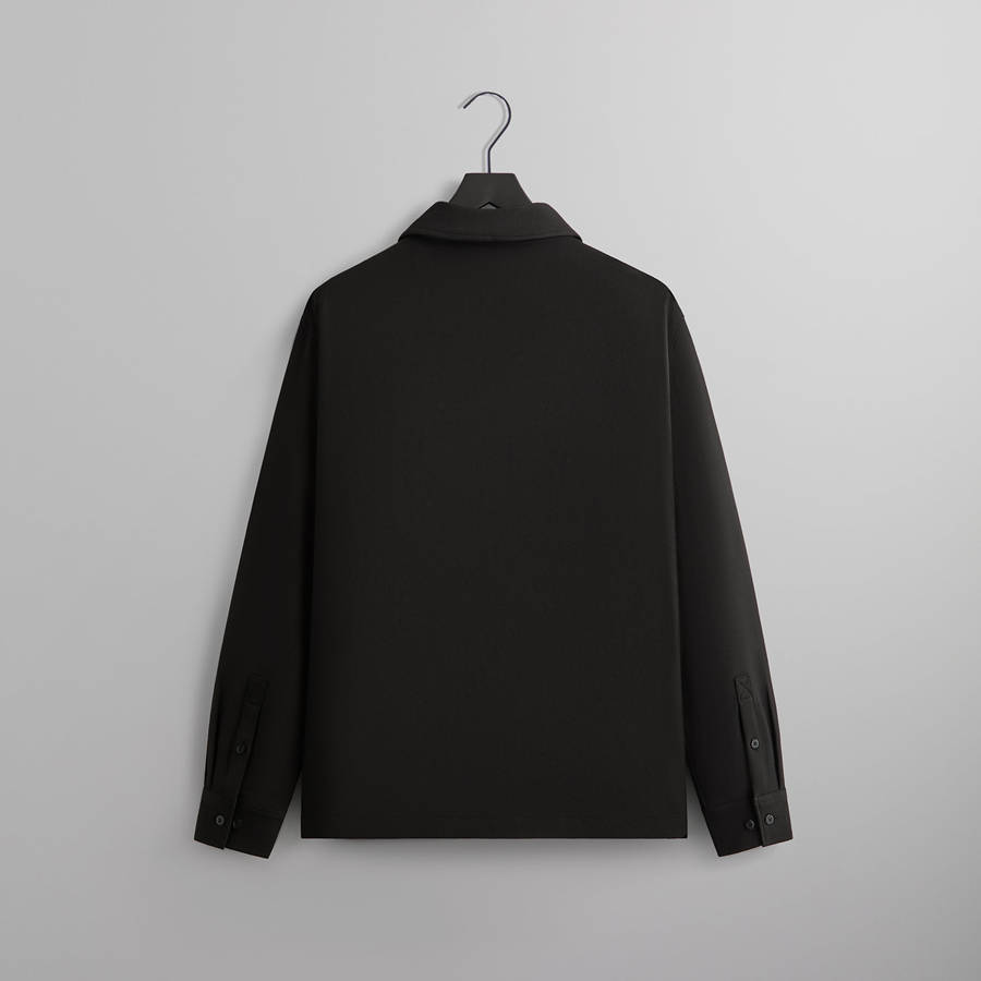 Black Men Kith Double Weave Boxy Collared Shirts | 3462-YIZCM