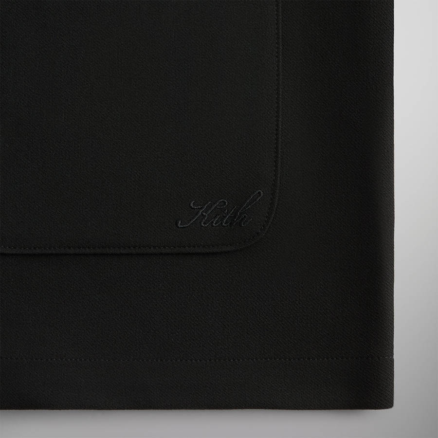 Black Men Kith Double Weave Boxy Collared Shirts | 3462-YIZCM