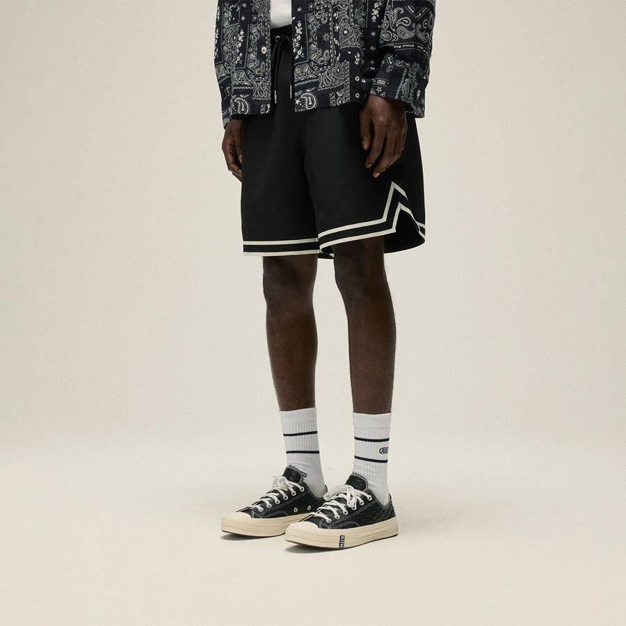 Black Men Kith Double Weave Curtis Shorts | 0641-VXHYF