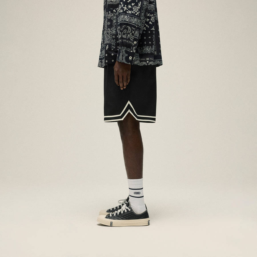 Black Men Kith Double Weave Curtis Shorts | 0641-VXHYF