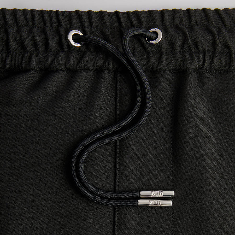 Black Men Kith Double Weave Curtis Shorts | 0641-VXHYF
