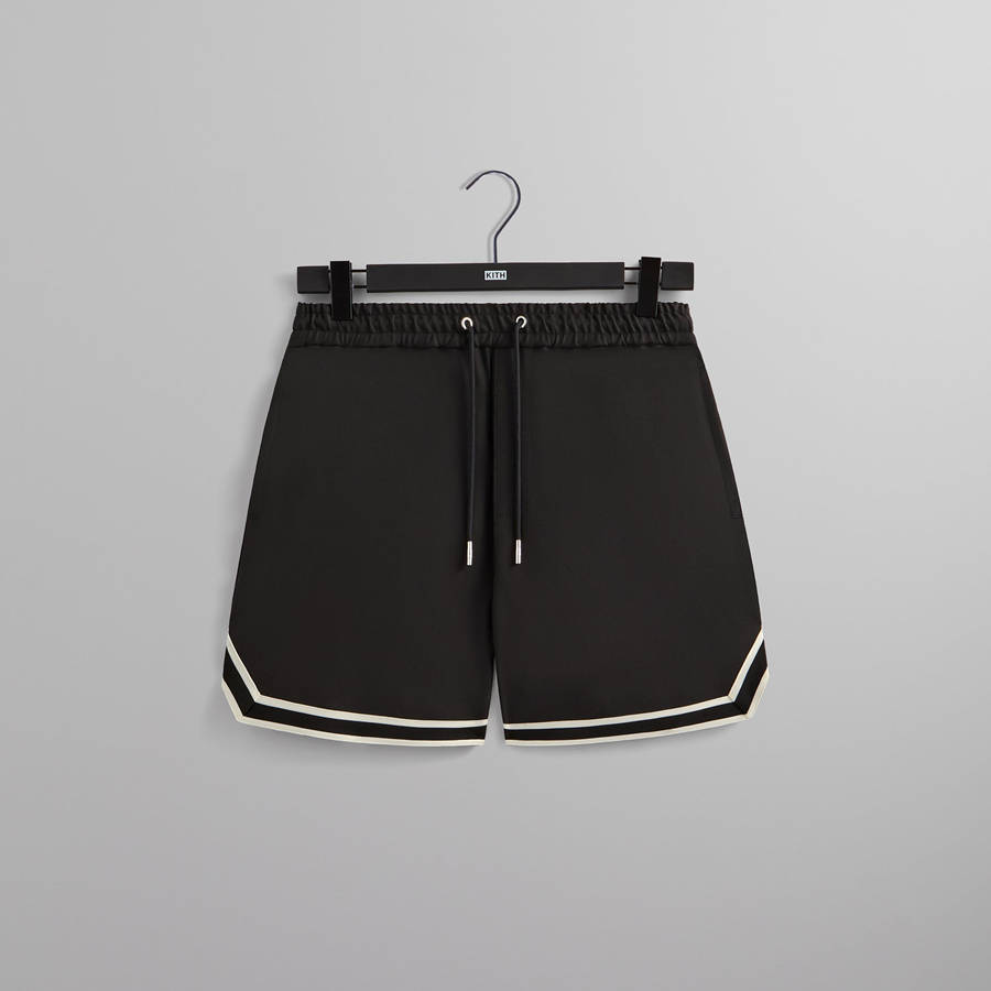 Black Men Kith Double Weave Curtis Shorts | 0641-VXHYF