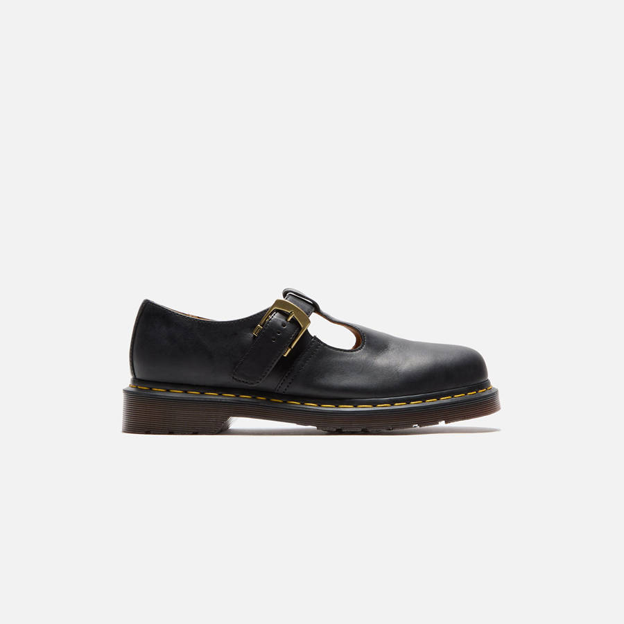 Black Men Kith Dr. Martens T-Bar Regency Leather Mary Jane Sneakers | 7894-NDEKS