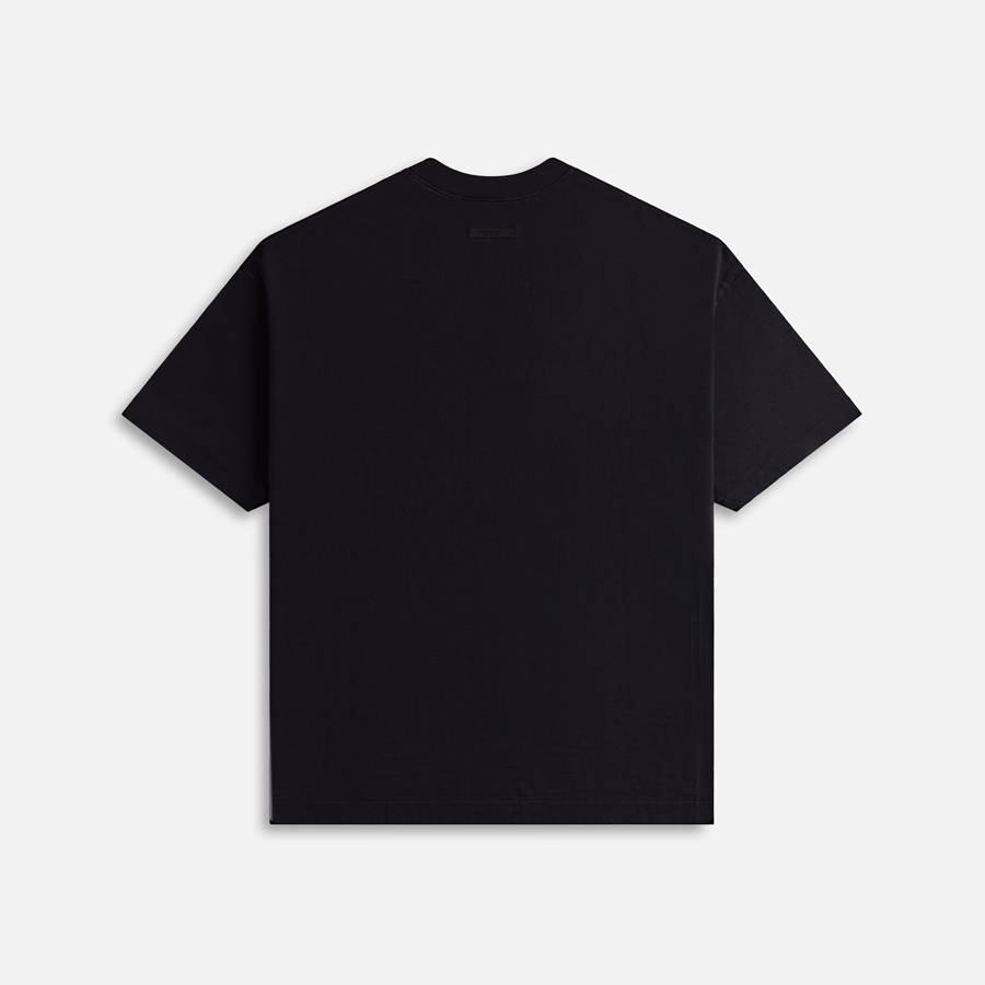 Black Men Kith Essentials Heavy Crewneck T-Shirt | 5693-FRVWH