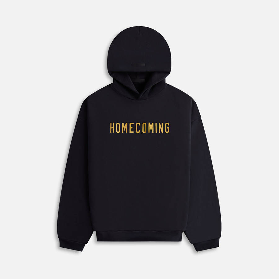 Black Men Kith Essentials Heavy Fleece Hoodie | 0638-CDKQS