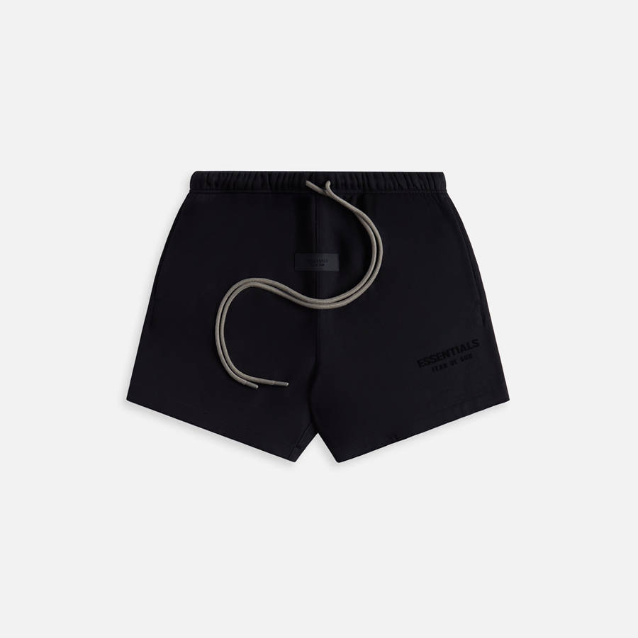 Black Men Kith Essentials Sweat Shorts | 7451-QPVGY