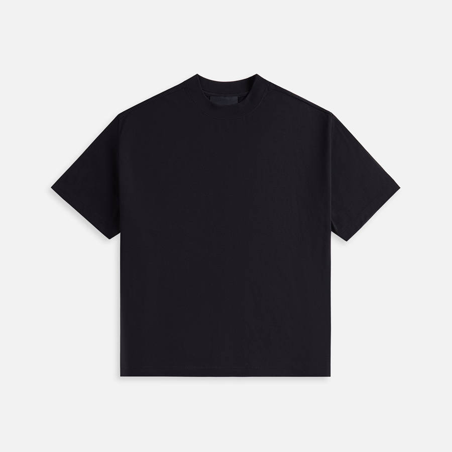 Black Men Kith Essentials T-Shirt | 0682-STFYL