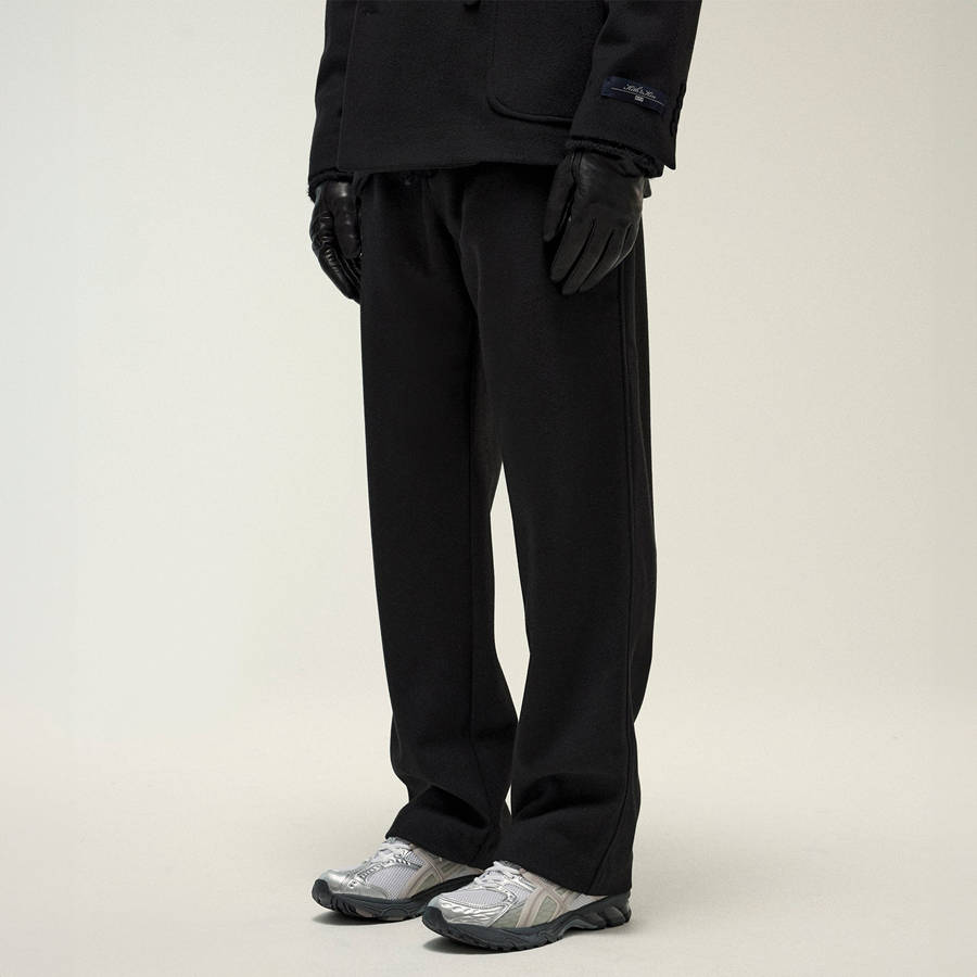 Black Men Kith Felted Jersey Bentley Pants | 8437-UVSZY