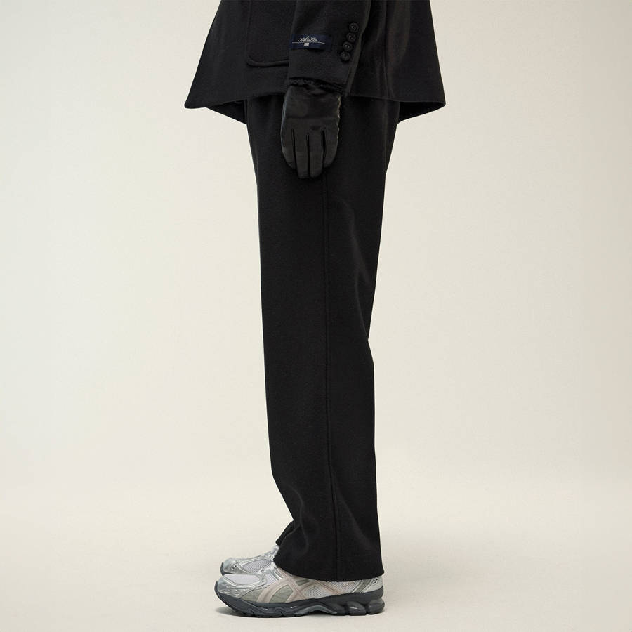 Black Men Kith Felted Jersey Bentley Pants | 8437-UVSZY