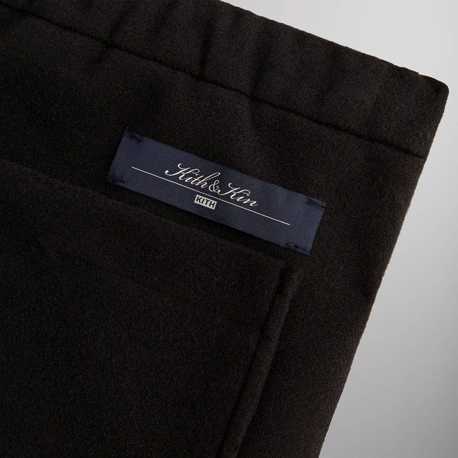 Black Men Kith Felted Jersey Bentley Pants | 8437-UVSZY