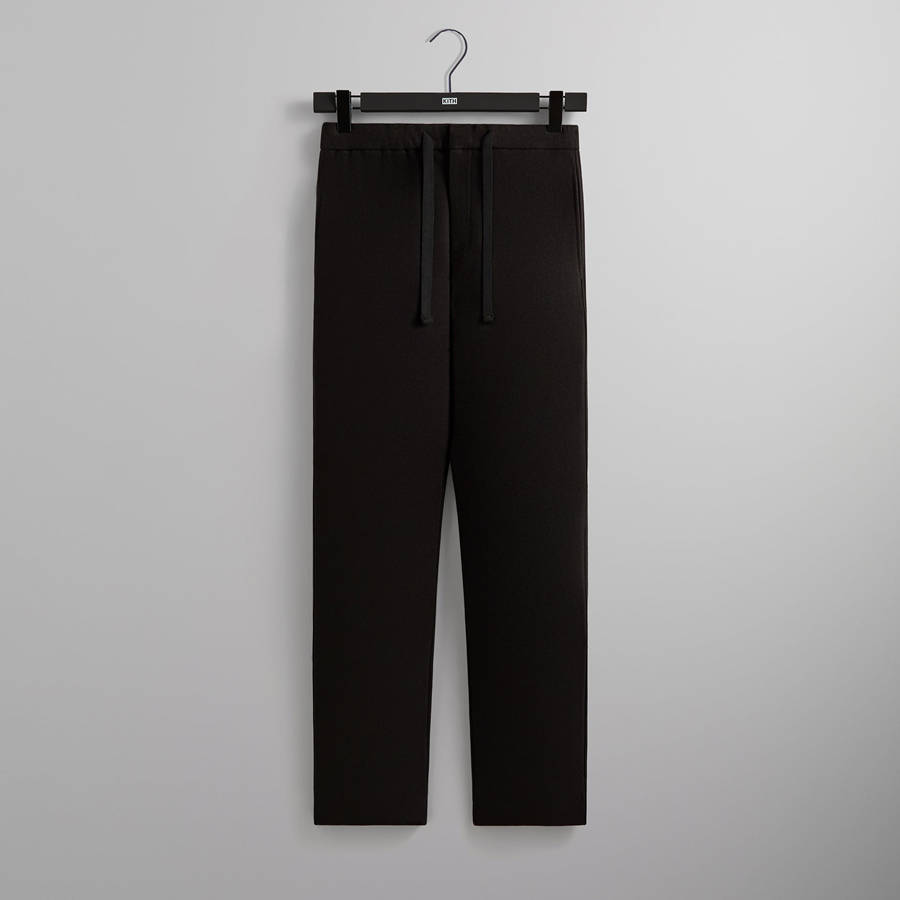 Black Men Kith Felted Jersey Bentley Pants | 8437-UVSZY