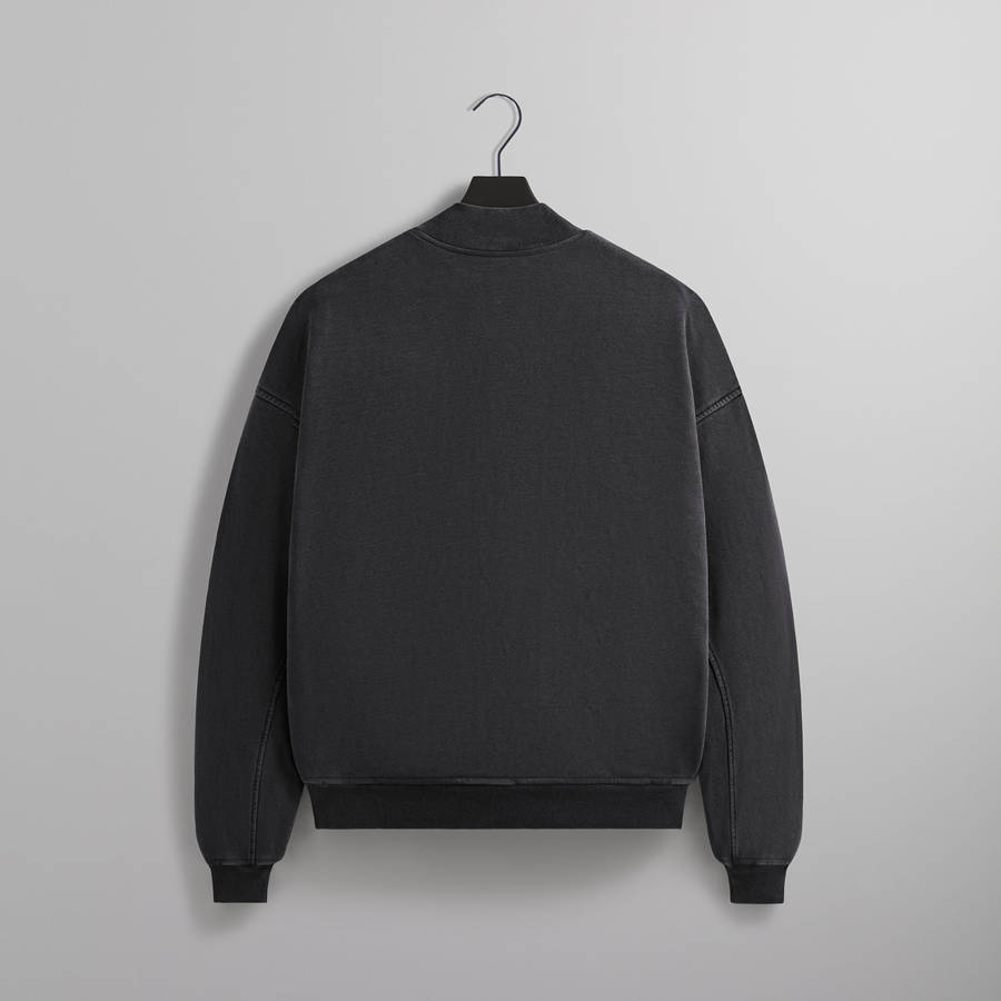 Black Men Kith Fleece Avery Bomber Jackets | 0682-DWVOF