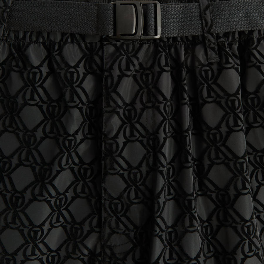 Black Men Kith Flocked Monogram Elias Pants | 0857-PCZGX