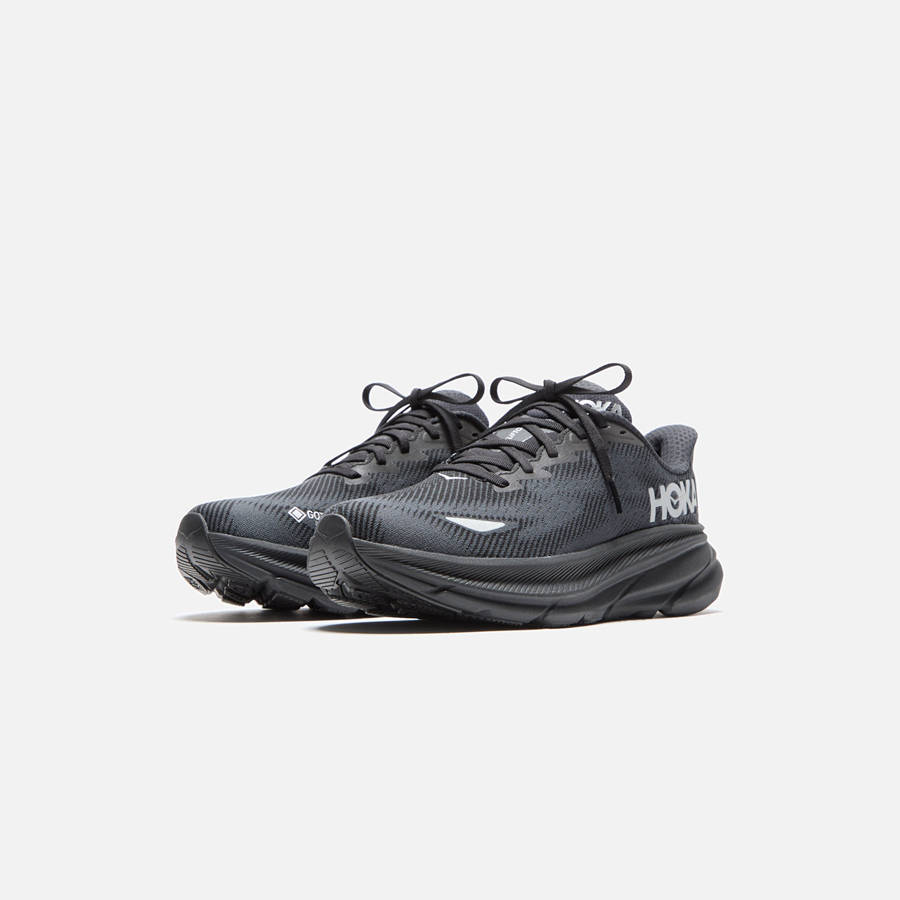 Black Men Kith HOKA Clifton 9 GTX Sneakers | 4562-AVHPK