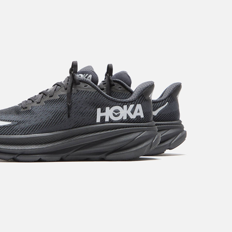 Black Men Kith HOKA Clifton 9 GTX Sneakers | 4562-AVHPK