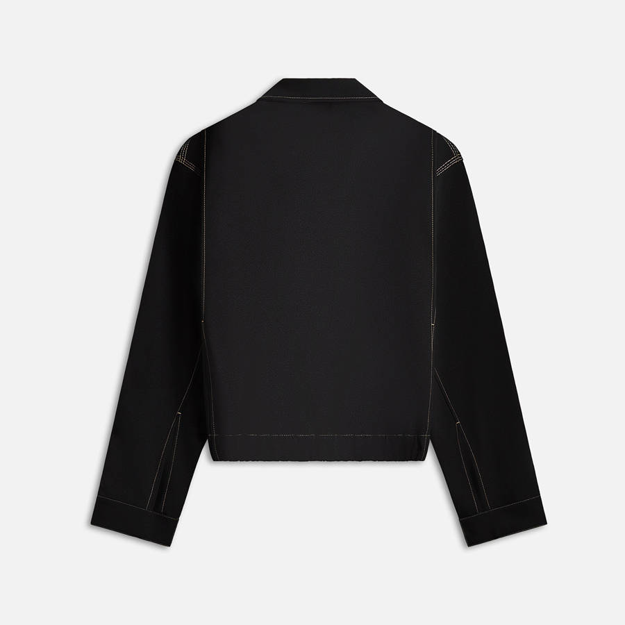 Black Men Kith Jil Sander Recycled Polyester Gabardine Blouson Jackets | 8542-HBFJR