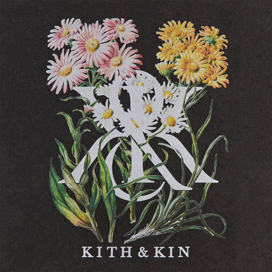 Black Men Kith KandK Daisy Vintage T-Shirt | 8243-KVMJQ