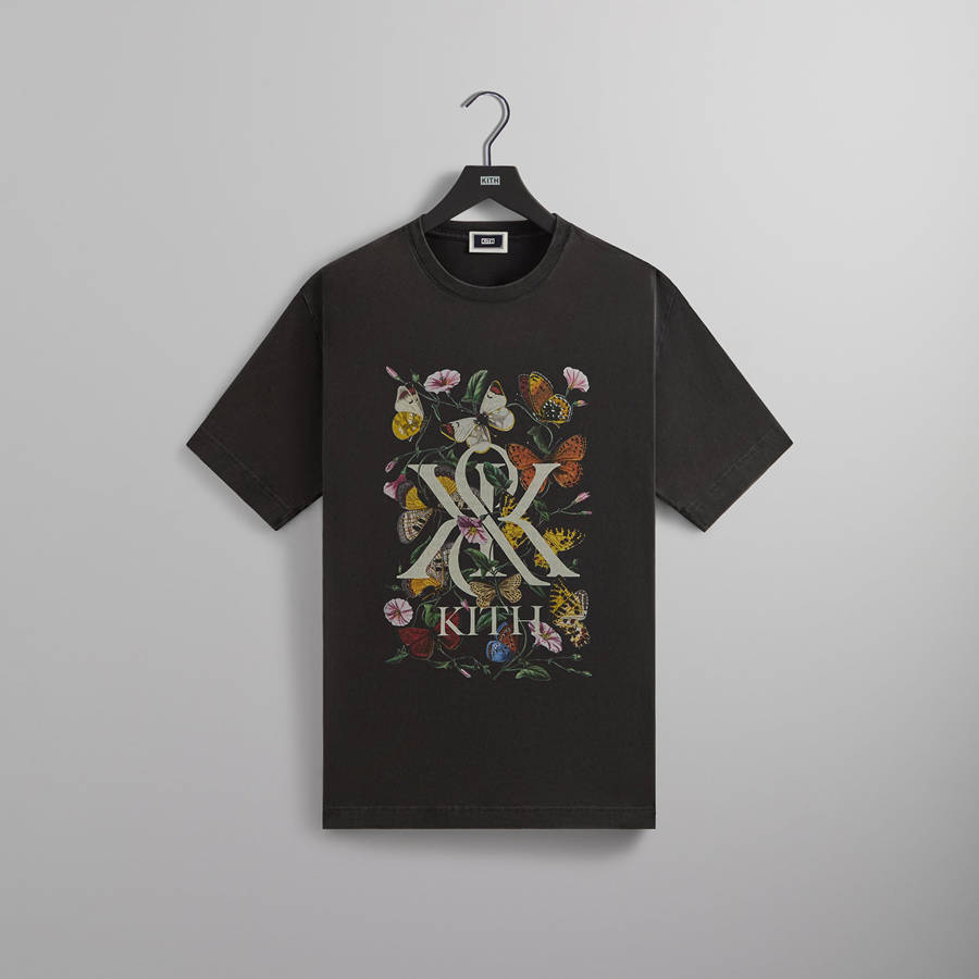 Black Men Kith KandK Monarch Vintage T-Shirt | 0238-PIGXJ