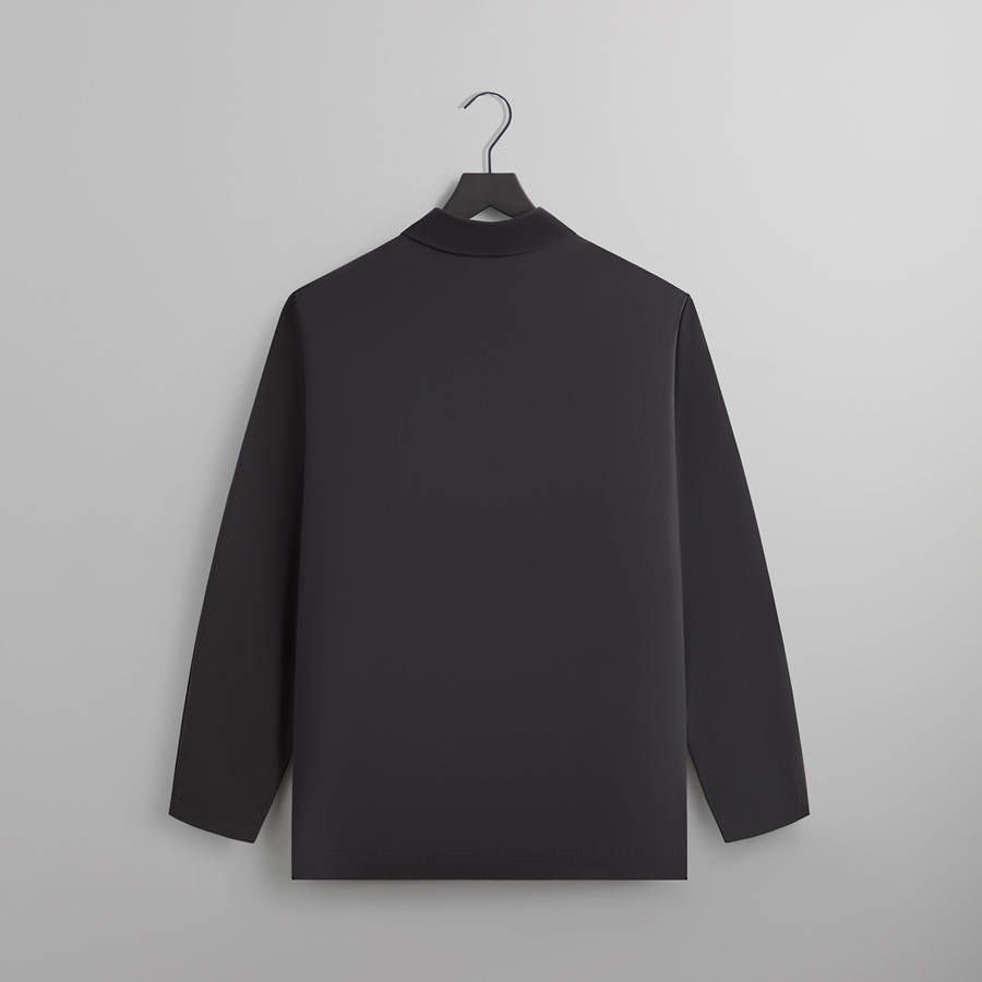 Black Men Kith Kayson Full Zip Polo Shirts | 6472-QSOCK