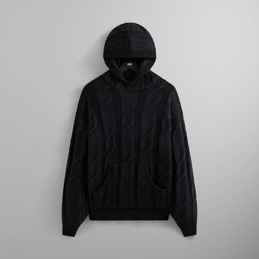 Black Men Kith Knit Elliot Hoodie Sweatshirts | 4789-BMSAE