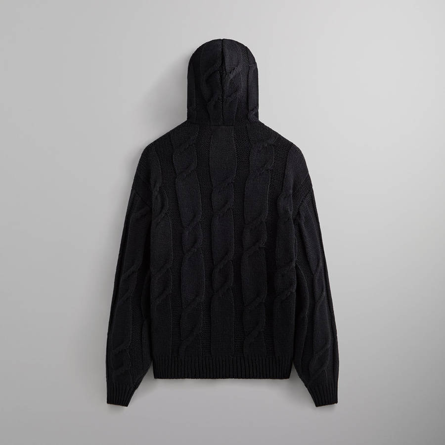 Black Men Kith Knit Elliot Hoodie | 2459-UROHM