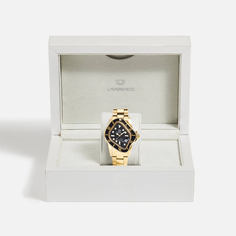 Black Men Kith LAARVEE Golden Precision Steel Jewelry | 1276-ICTDS