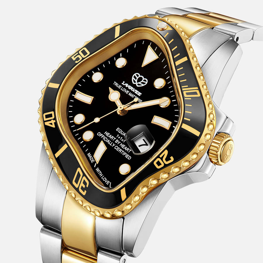 Black Men Kith LAARVEE Silver and Golden Precision Steel Jewelry | 9025-VFAHT