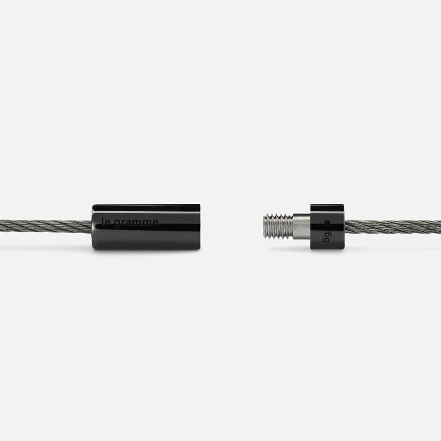 Black Men Kith Le Gramme 5g Polished Ceramic Cable Bracelet Jewelry | 9207-JSGHA